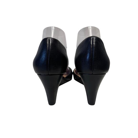 Franco Sarto Classic Black Wedge Pumps - Picture 5 of 8